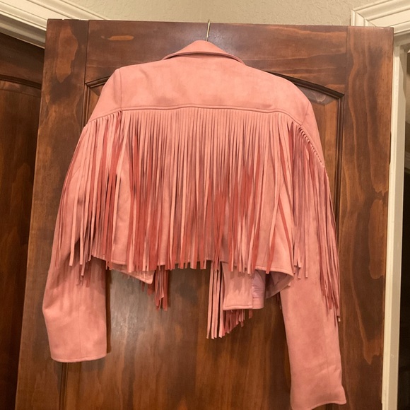 Pink Fringe Jacket by saints and hearts - Picture 4 of 8
